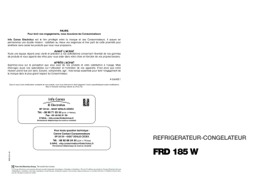 Faure FRD185W Manuel utilisateur | Fixfr