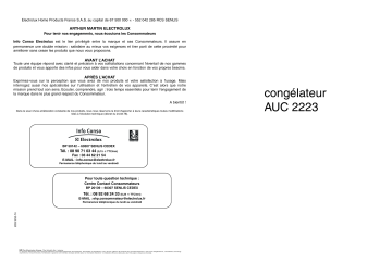 ARTHUR MARTIN ELECTROLUX AUC2223 Manuel utilisateur | Fixfr