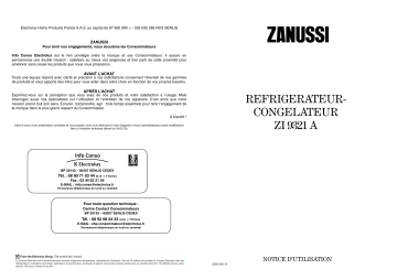 Zanussi ZI9321A Manuel utilisateur | Fixfr