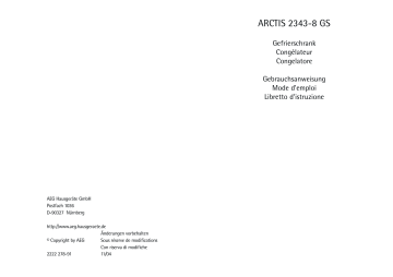 Aeg-Electrolux A2343GS8 Manuel utilisateur | Fixfr