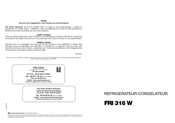 Faure FRI316W Manuel utilisateur | Fixfr