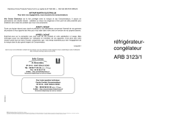 ARTHUR MARTIN ELECTROLUX ARB3123/1 Manuel utilisateur