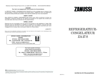 Zanussi ZA27S Manuel utilisateur | Fixfr