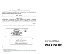 Faure FRA2158AW Manuel utilisateur