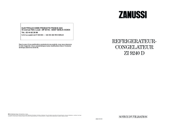 Zanussi ZI9240D Manuel utilisateur | Fixfr