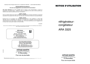 ARTHUR MARTIN ELECTROLUX SZ71990-4I Manuel utilisateur | Fixfr