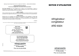 ARTHUR MARTIN ELECTROLUX ARD8324 Manuel utilisateur