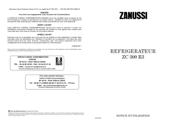 Zanussi ZC300R3 Manuel utilisateur | Fixfr