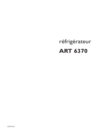 ARTHUR MARTIN ELECTROLUX ART6370 Manuel utilisateur | Fixfr