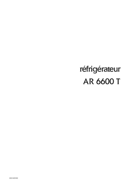 ARTHUR MARTIN ELECTROLUX AR6600T Manuel utilisateur