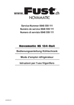 Novamatic KS134-RA4 Manuel utilisateur