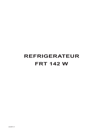 FRT142V | Faure FRT142W Manuel utilisateur | Fixfr