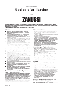 Zanussi ZT140 Manuel utilisateur