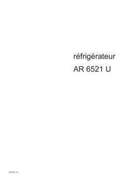 ARTHUR MARTIN ELECTROLUX AR6521U Manuel utilisateur