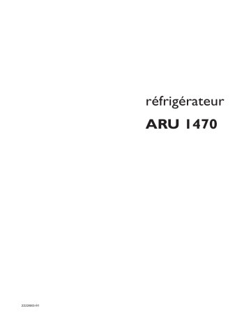 ARTHUR MARTIN ELECTROLUX ARU1470 Manuel utilisateur | Fixfr