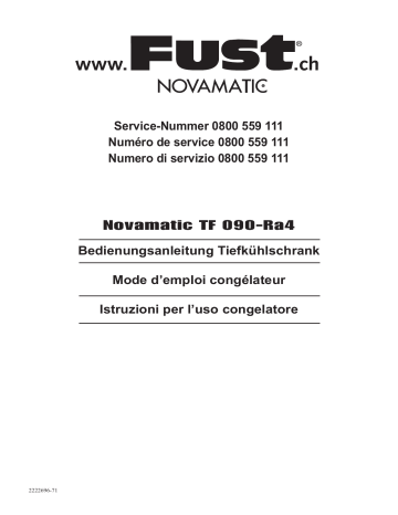 Novamatic TF090-RA4 Manuel utilisateur | Fixfr