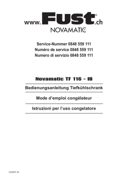 Novamatic TF116-IB Manuel utilisateur