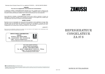 Zanussi ZA37S Manuel utilisateur | Fixfr