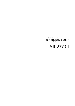 ARTHUR MARTIN ELECTROLUX AR2370I Manuel utilisateur