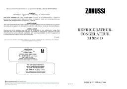 Zanussi ZI9280D Manuel utilisateur