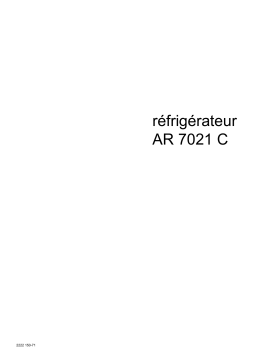 ARTHUR MARTIN ELECTROLUX AR7021C-1 Manuel utilisateur