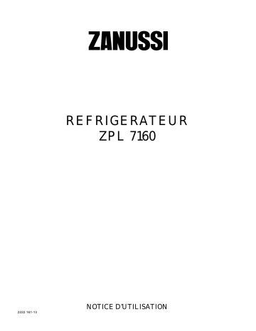 Zanussi ZPL7160 Manuel utilisateur | Fixfr