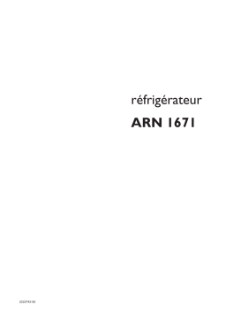 ARTHUR MARTIN ELECTROLUX ARN1671 Manuel utilisateur