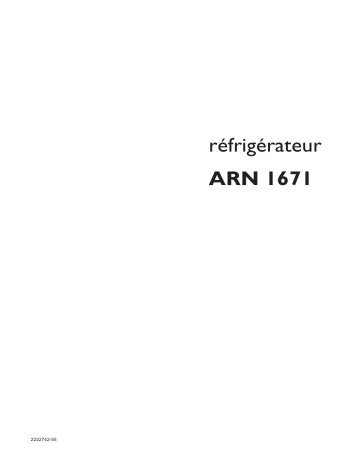 ARTHUR MARTIN ELECTROLUX ARN1671 Manuel utilisateur | Fixfr