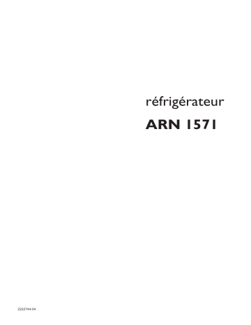 ARTHUR MARTIN ELECTROLUX ARN1571 Manuel utilisateur | Fixfr