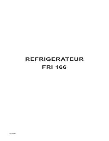 Faure FRI166W Manuel utilisateur | Fixfr