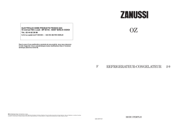 Zanussi OZ23 Manuel utilisateur | Fixfr