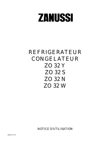 Zanussi ZO 32 W Manuel utilisateur | Fixfr