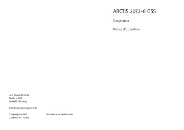 AEG A2073-8GSS Manuel utilisateur | Fixfr