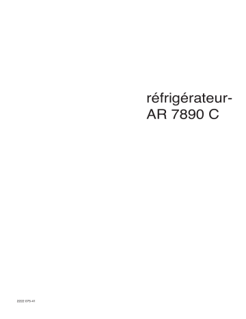 ARTHUR MARTIN ELECTROLUX AR7890C Manuel utilisateur | Fixfr