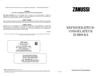 Zanussi ZI920/9KA Manuel utilisateur | Fixfr