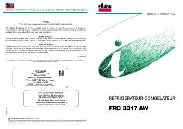 Faure FRC3317AW Manuel utilisateur | Fixfr