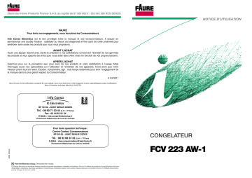 Faure FCV223AW/1 Manuel utilisateur | Fixfr