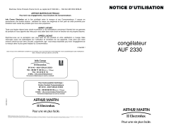 ARTHUR MARTIN ELECTROLUX AUF2330 Manuel utilisateur