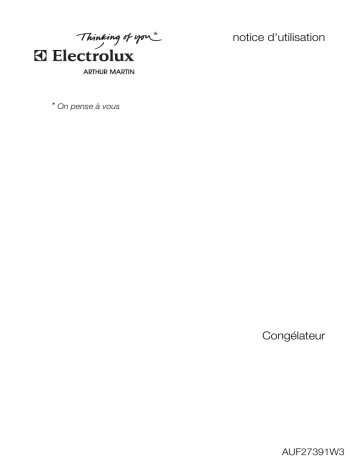 ARTHUR MARTIN ELECTROLUX AUF27391W3 Manuel utilisateur | Fixfr