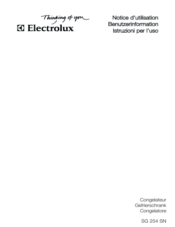 Electrolux SG254SN Manuel utilisateur | Fixfr