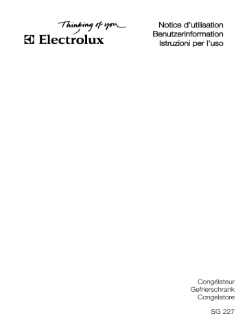 Electrolux SG227 Manuel utilisateur | Fixfr