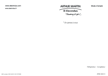 ARTHUR MARTIN ELECTROLUX ARB3023X Manuel utilisateur | Fixfr