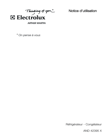 ARTHUR MARTIN ELECTROLUX AND42395X Manuel utilisateur | Fixfr