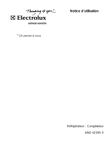 ARTHUR MARTIN ELECTROLUX AND42395X Manuel utilisateur | Fixfr