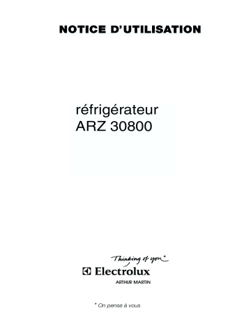 ARTHUR MARTIN ELECTROLUX ARZ30800 Manuel utilisateur | Fixfr
