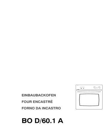 BO D/60.1 A WS | BO D/60.1 A INOX | Therma BO D/60.1 A SW Manuel utilisateur | Fixfr