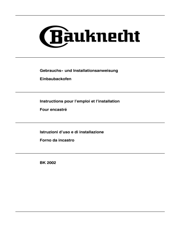 Bauknecht BK2002BR Manuel utilisateur | Fixfr
