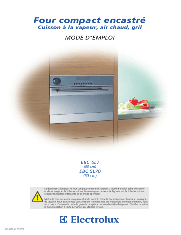 EBCSL7CN | EBCSL7WE | EBCSL7SP | EBCSL70CN | EBCSL70SP | Electrolux EBCSL70WE Manuel utilisateur | Fixfr