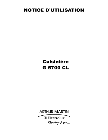 G5700CLW S1S1 ALPHA | ARTHUR MARTIN ELECTROLUX G5700CLW Manuel utilisateur | Fixfr