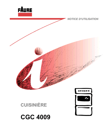 CGC4009X | CGC4009R | Faure CGC4009W Manuel utilisateur | Fixfr